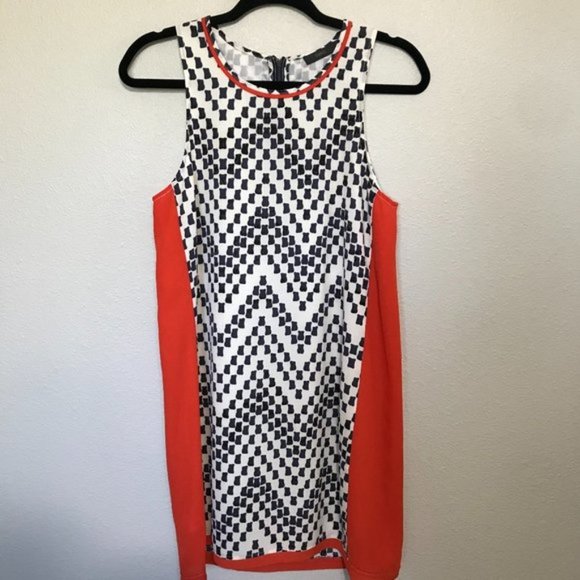 ⭐️ THML Navy & Orange Sleeveless Sheath Mini Dress XS